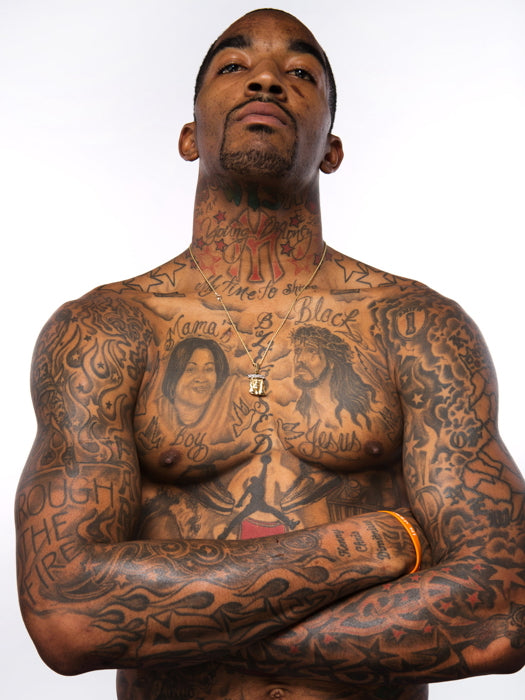 J. R. Smith Tattoos Shirtless New York Basketball Sport Wall Art Print Poster