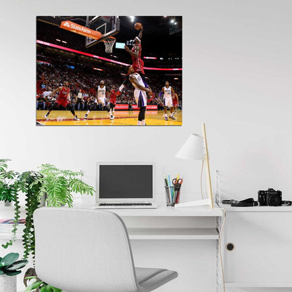 LeBron James Monster Dunk Basketball Sport Wall Art Print Poster