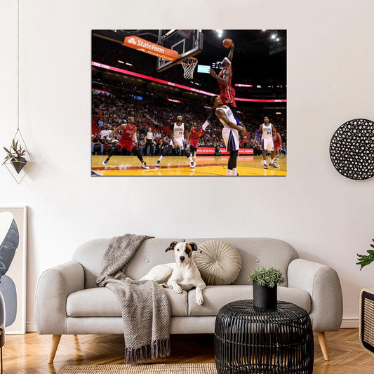 LeBron James Monster Dunk Basketball Sport Wall Art Print Poster