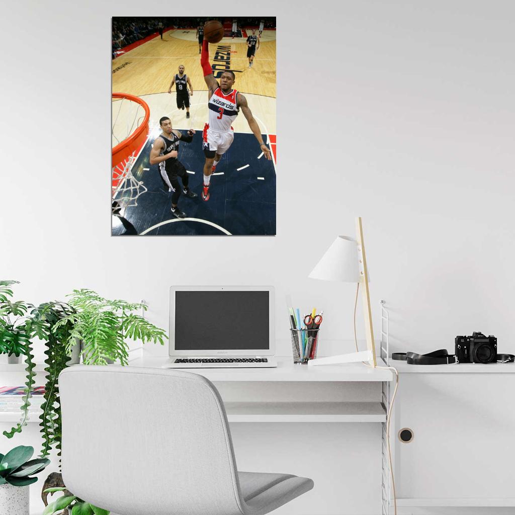 Bradley Beal Washington Wizards Dunk Basketball Sport Wall Art Print Poster