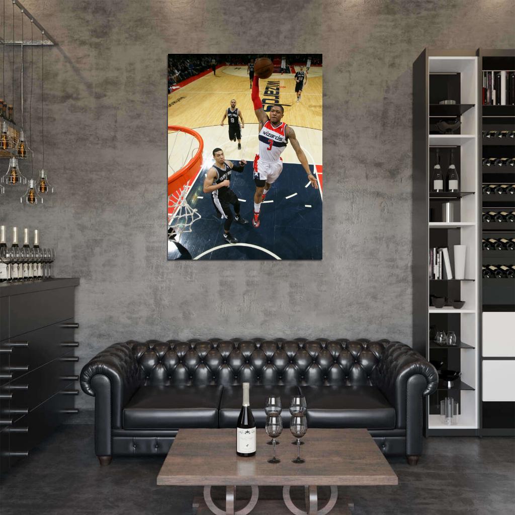 Bradley Beal Washington Wizards Dunk Basketball Sport Wall Art Print Poster