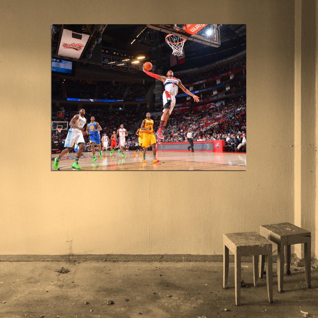 Bradley Beal Dunk Washington Wizards Basketball Sport Wall Art Print Poster