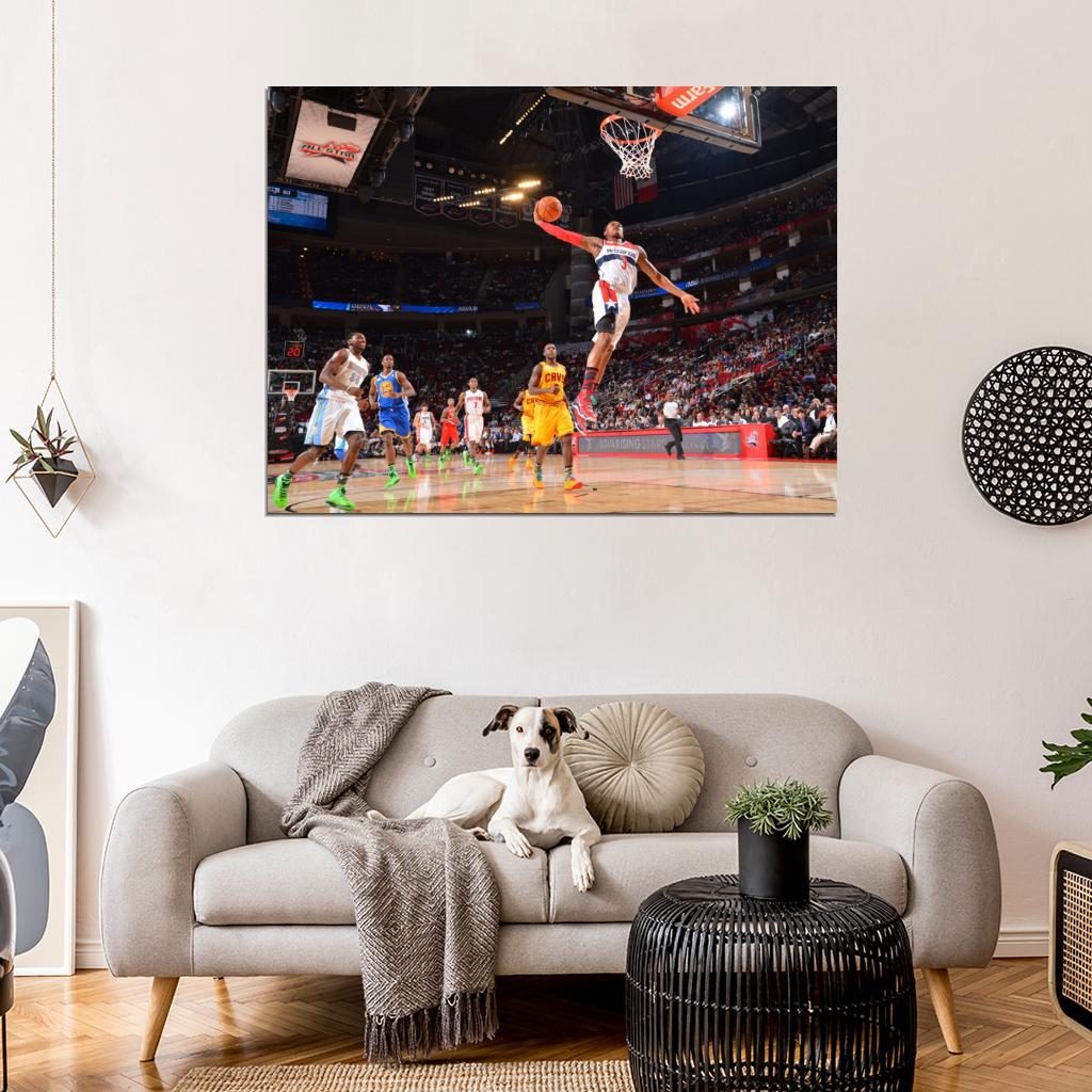 Bradley Beal Dunk Washington Wizards Basketball Sport Wall Art Print Poster