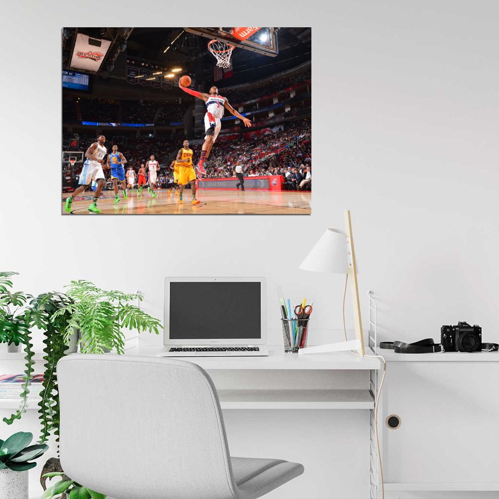 Bradley Beal Dunk Washington Wizards Basketball Sport Wall Art Print Poster