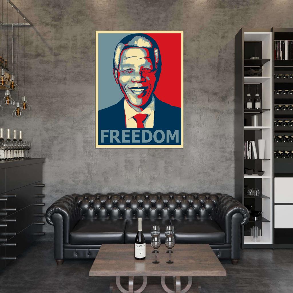 Nelson Mandela Portrait Painting Art Wall Art Print Poster