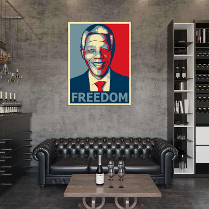 Nelson Mandela Portrait Painting Art Wall Art Print Poster