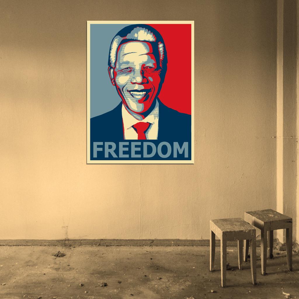 Nelson Mandela Portrait Painting Art Wall Art Print Poster