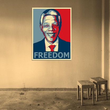 Nelson Mandela Portrait Painting Art Wall Art Print Poster