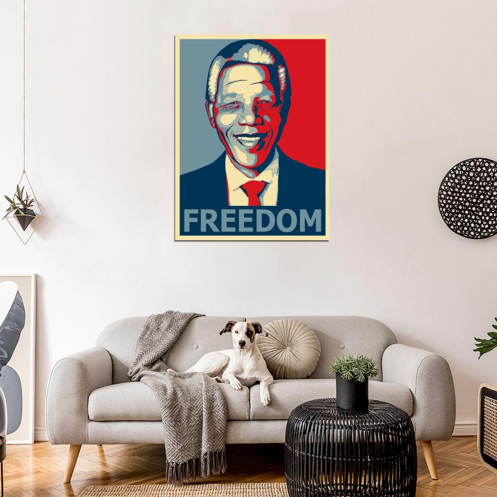 Nelson Mandela Portrait Painting Art Wall Art Print Poster