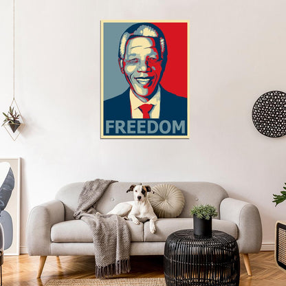 Nelson Mandela Portrait Painting Art Wall Art Print Poster