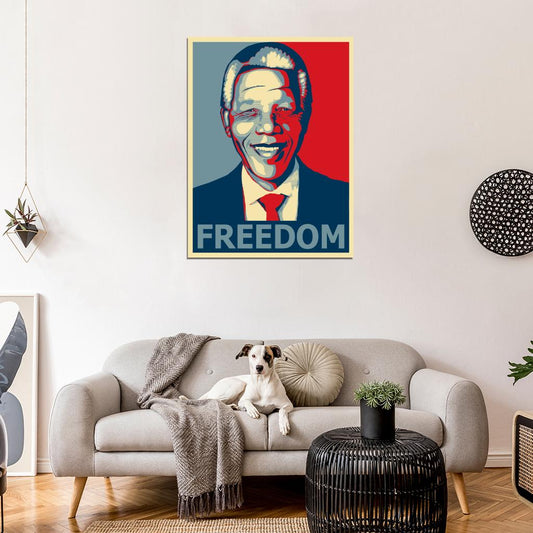 Nelson Mandela Portrait Painting Art Wall Art Print Poster