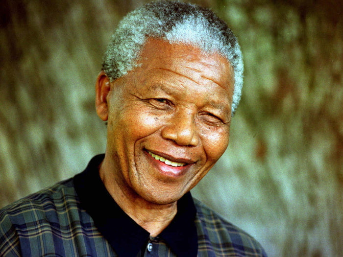 Nelson Mandela Portrait Smile Wall Art Print Poster