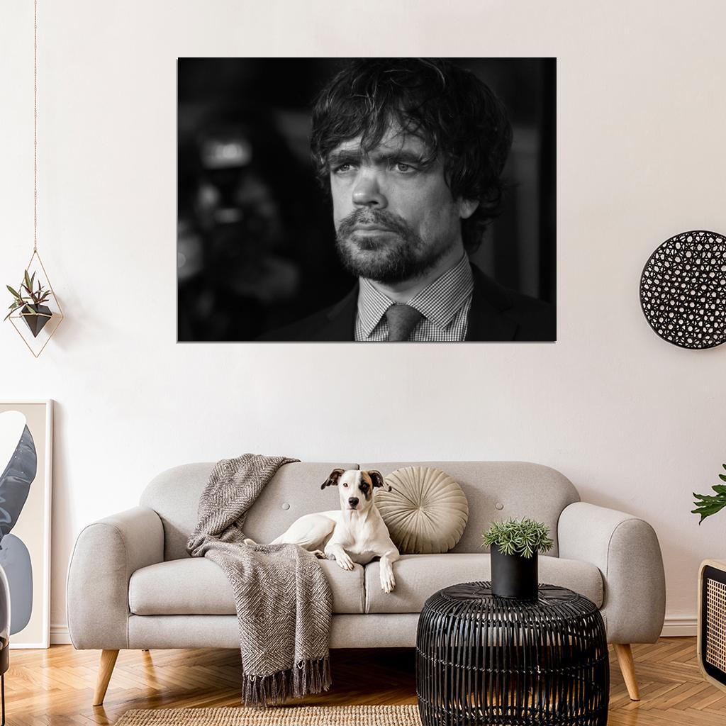 Peter Dinklage BW Portrait Movie Actor Wall Art Print Poster