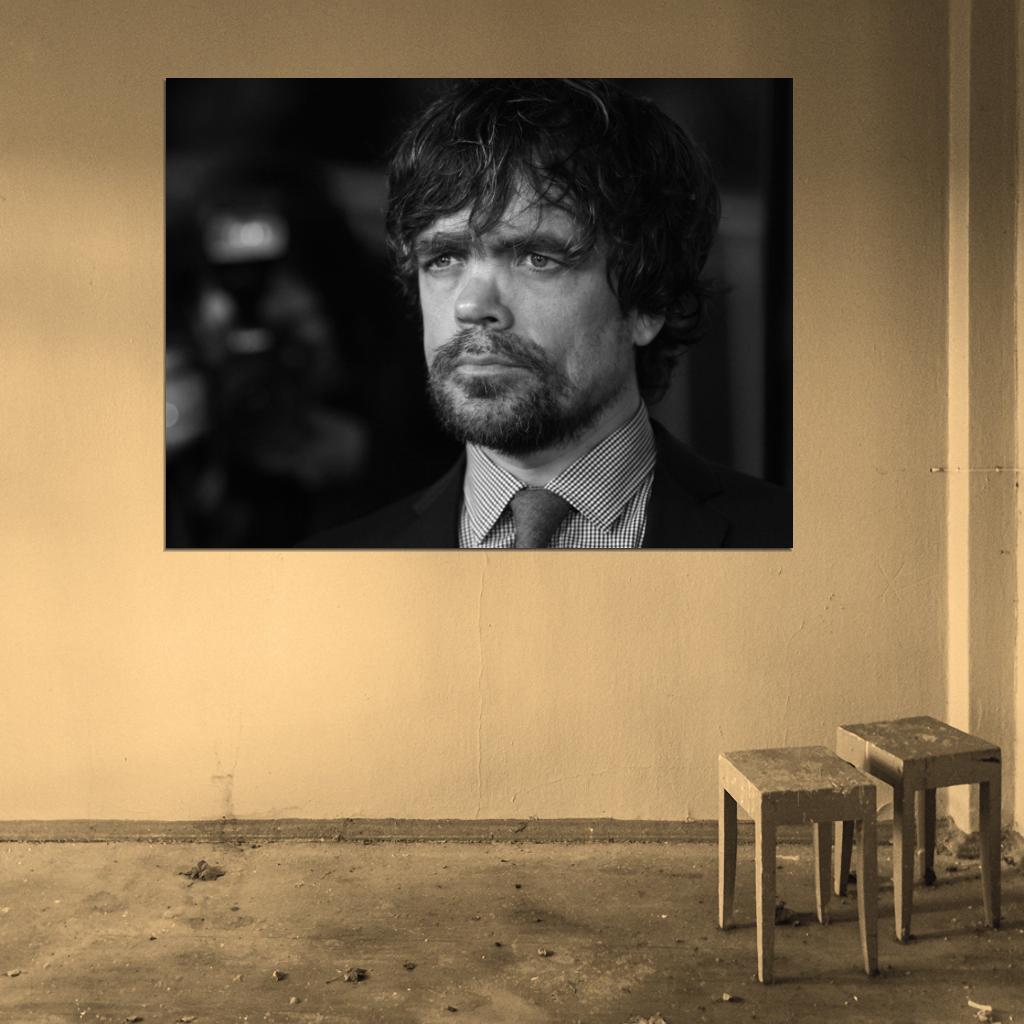 Peter Dinklage BW Portrait Movie Actor Wall Art Print Poster