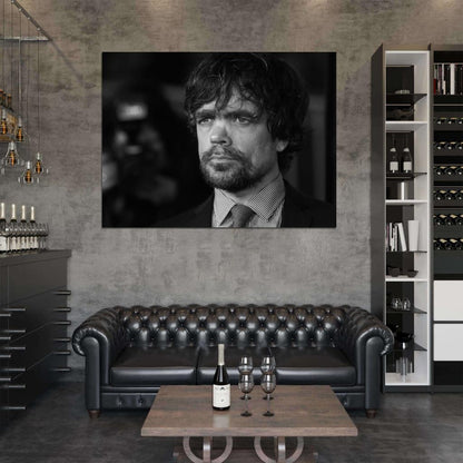 Peter Dinklage BW Portrait Movie Actor Wall Art Print Poster