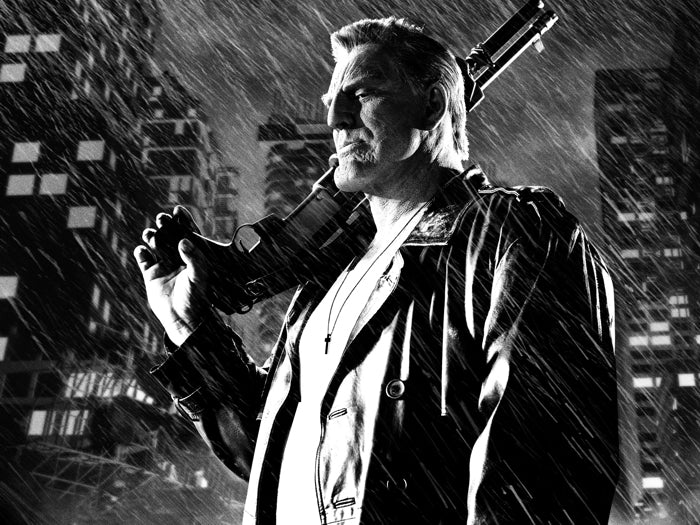 Marv Shotgun Sin City 2 Mickey Rourke BW Movie Wall Art Print Poster
