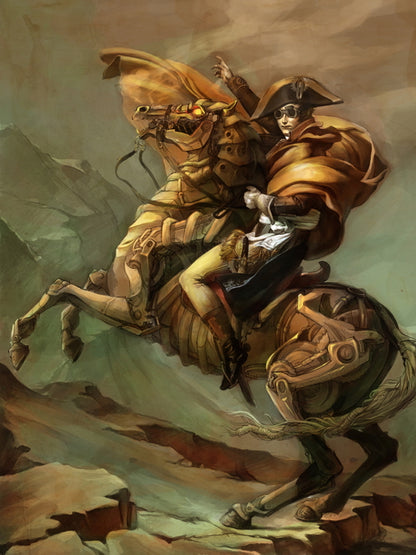 Steampunk Painting Art Napoleon Bonaparte Wall Art Print Poster