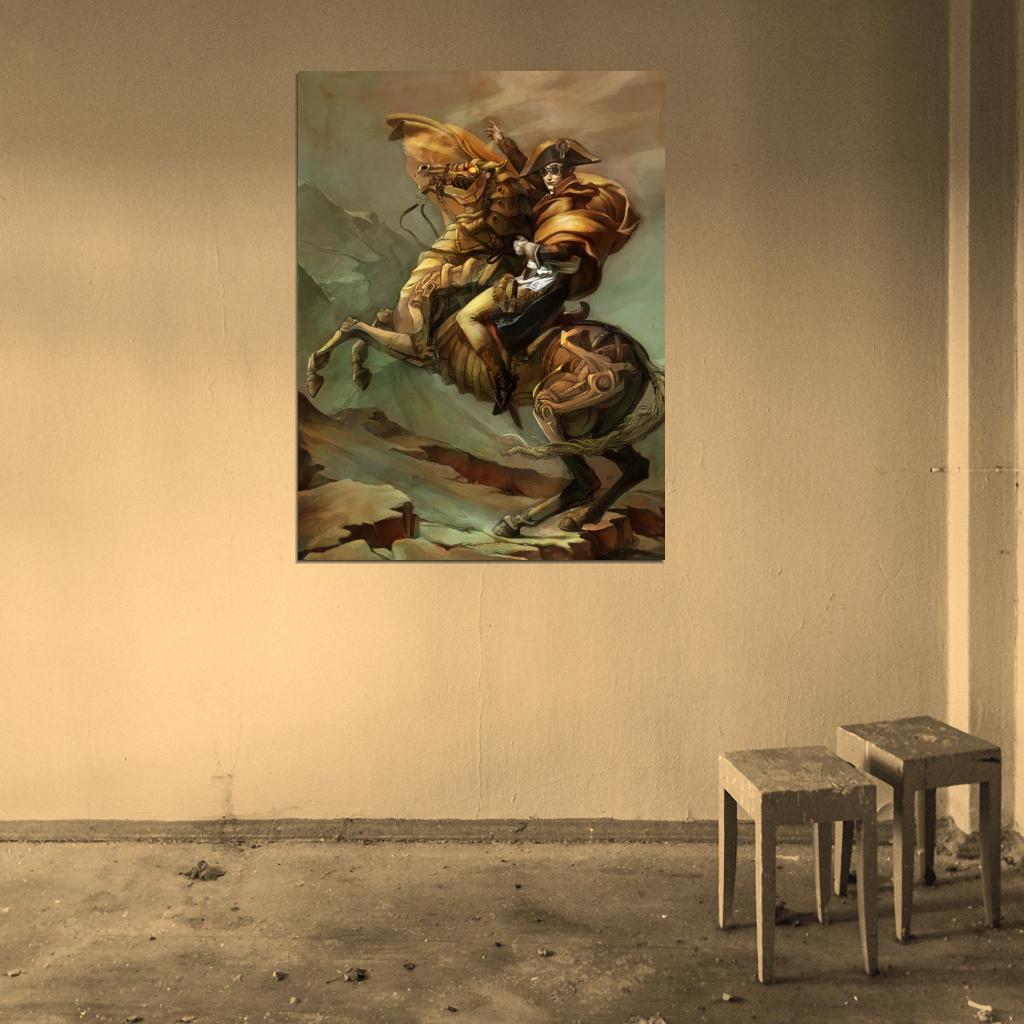 Steampunk Painting Art Napoleon Bonaparte Wall Art Print Poster