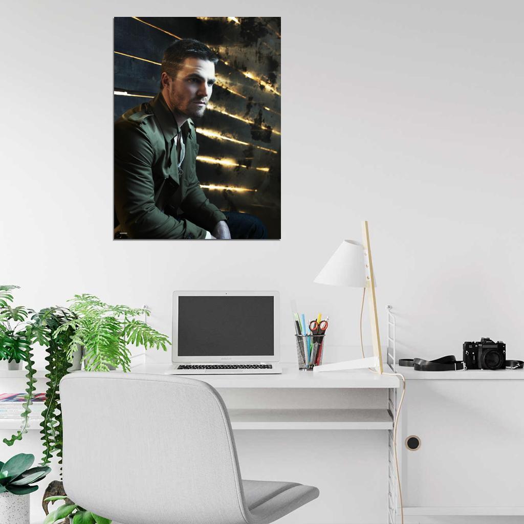 Stephen Amell Handsome Movie Actor Wall Art Print Poster