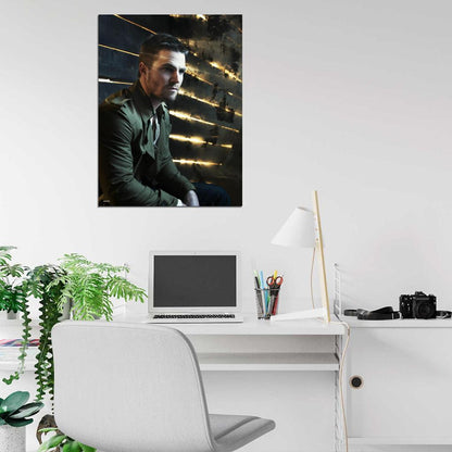 Stephen Amell Handsome Movie Actor Wall Art Print Poster