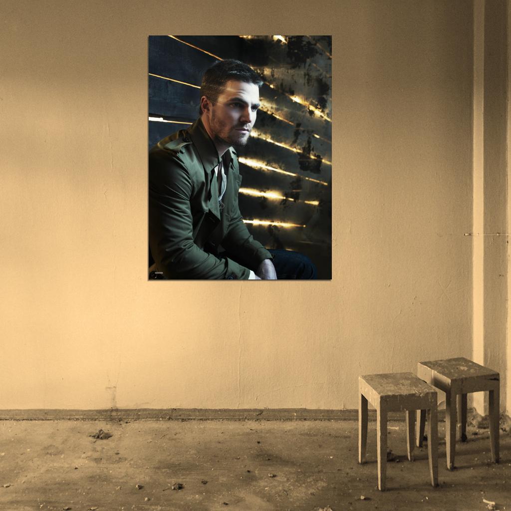 Stephen Amell Handsome Movie Actor Wall Art Print Poster