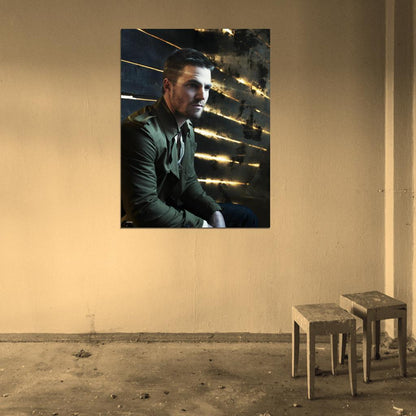 Stephen Amell Handsome Movie Actor Wall Art Print Poster