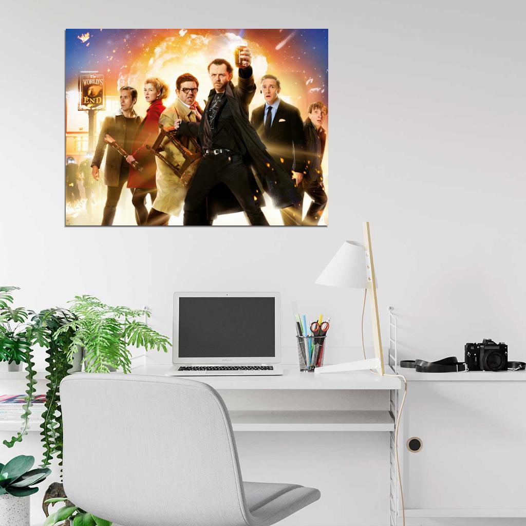 The World's End 2013 Movie Edgar Wright Simon Pegg Nick Frost Wall Art Print Poster