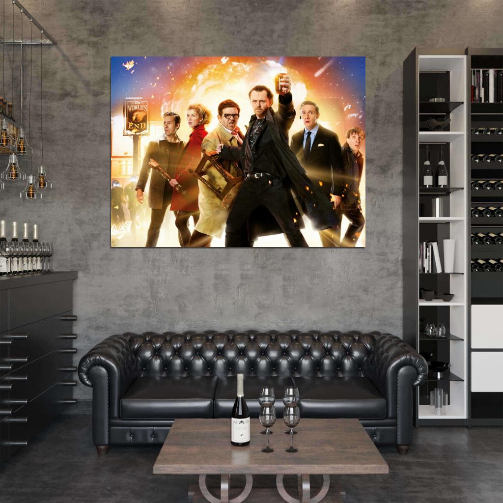 The World's End 2013 Movie Edgar Wright Simon Pegg Nick Frost Wall Art Print Poster