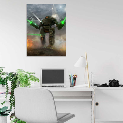 Orion MechWarrior Online MWO Video Game Art Wall Art Print Poster
