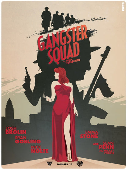 Gangster Squad 2013 Movie Awesome Art Wall Art Print Poster