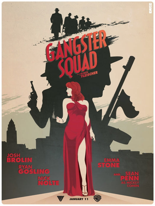Gangster Squad 2013 Movie Awesome Art Wall Art Print Poster