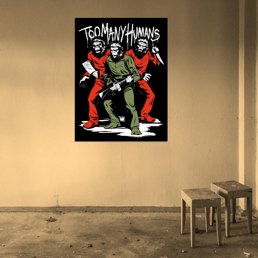 Conquest of the Planet of the Apes Awesome Art Retro Movie Wall Art Print Poster