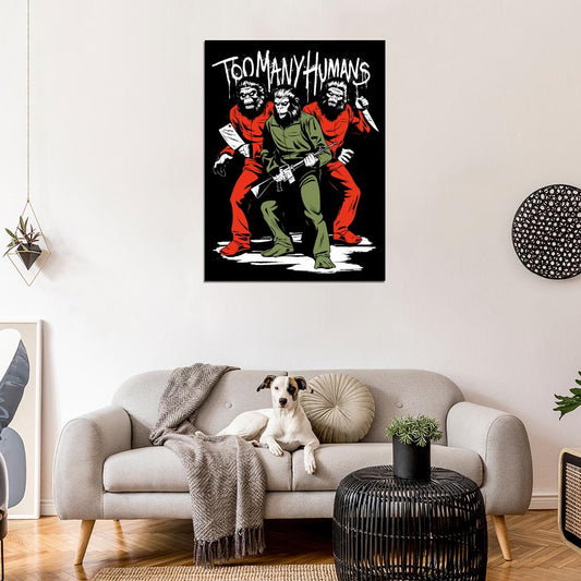 Conquest of the Planet of the Apes Awesome Art Retro Movie Wall Art Print Poster