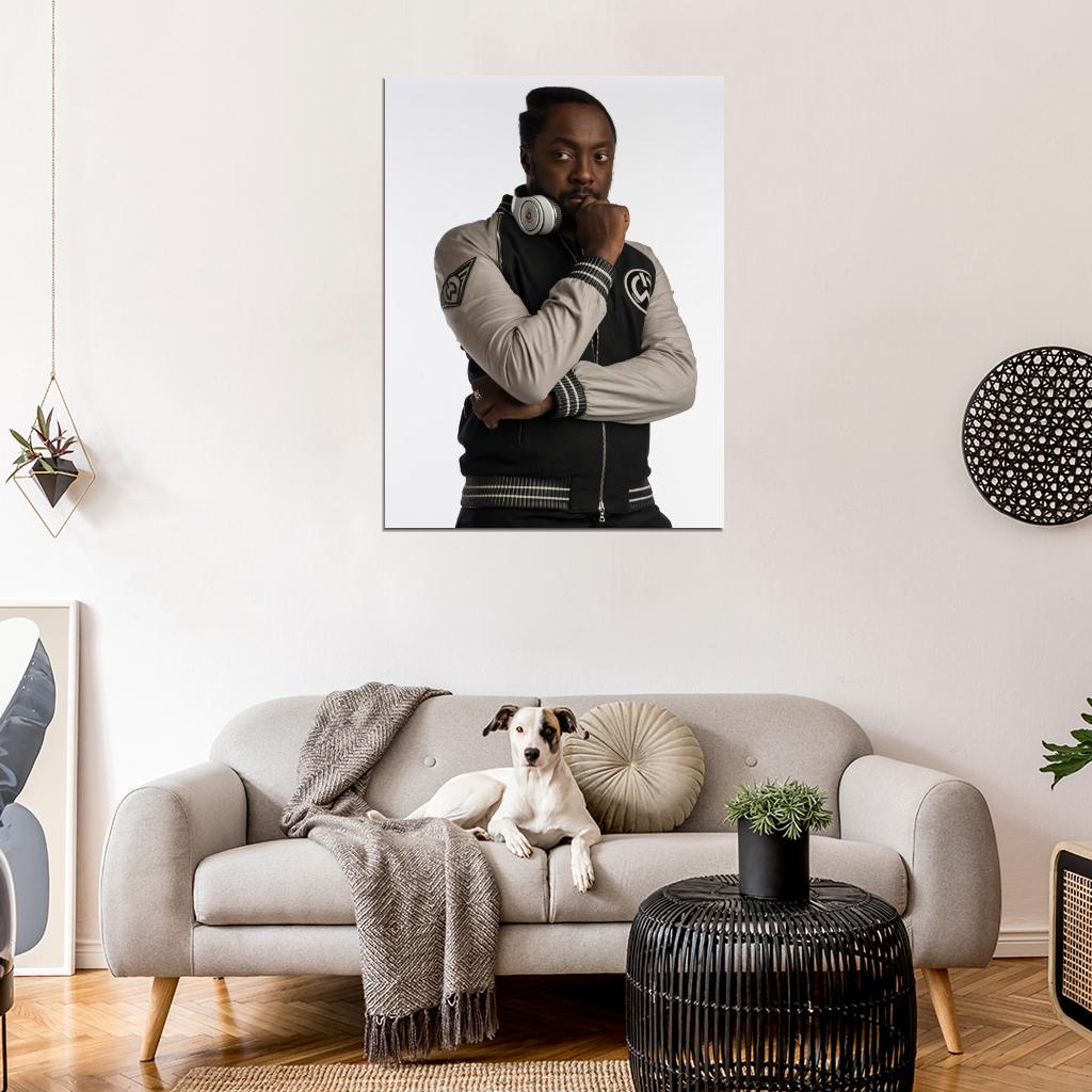 Will.i.am Hip-Hop R&B Music Rapper Singer Wall Art Print Poster