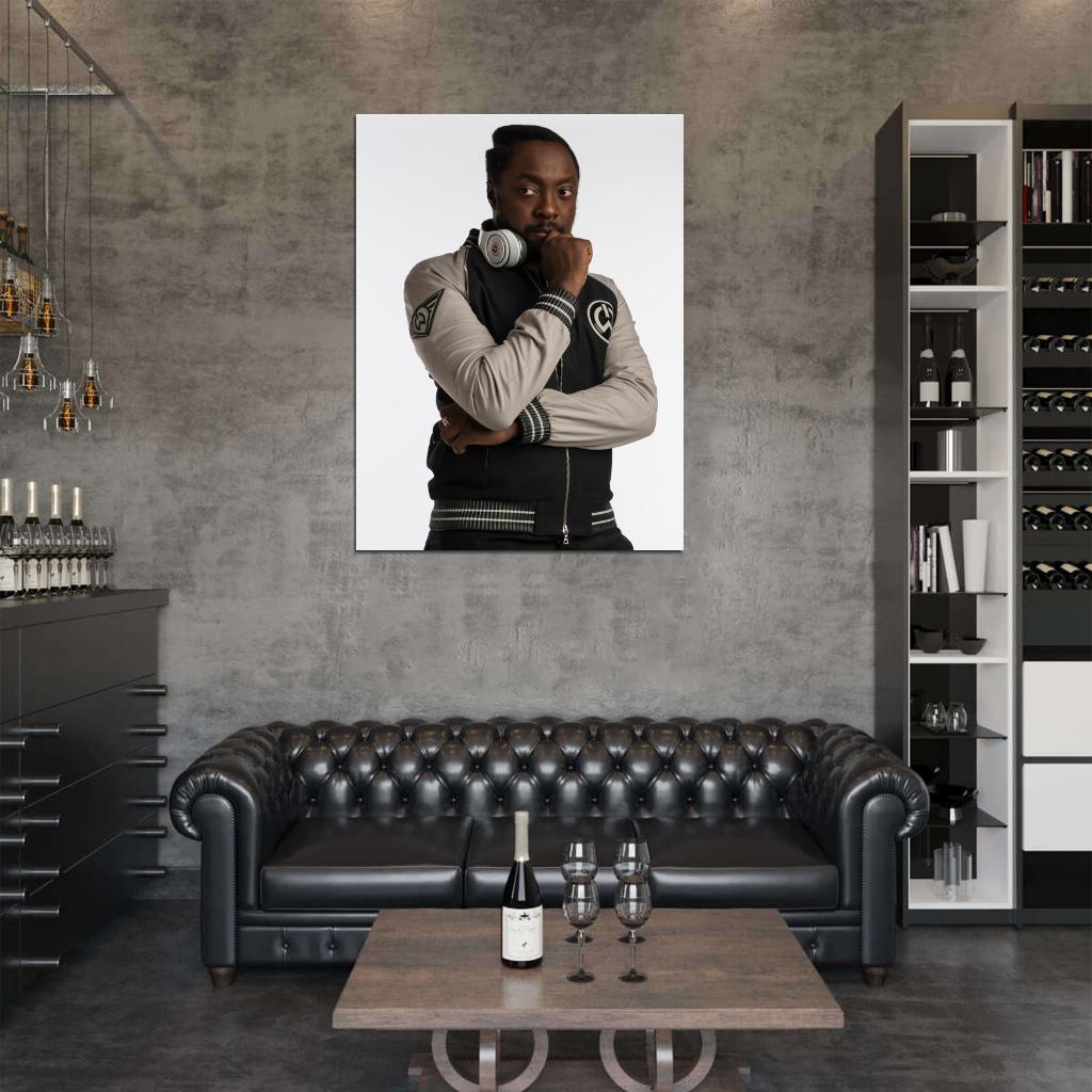 Will.i.am Hip-Hop R&B Music Rapper Singer Wall Art Print Poster