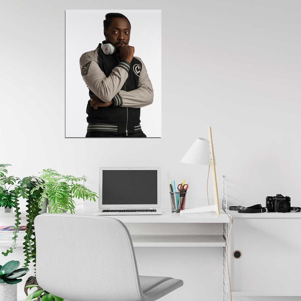 Will.i.am Hip-Hop R&B Music Rapper Singer Wall Art Print Poster