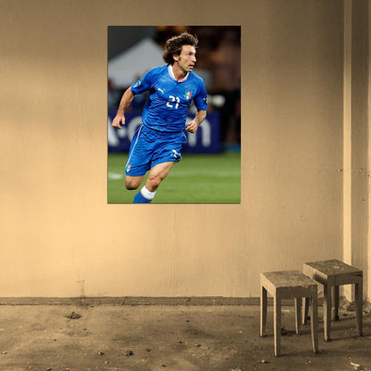 Andrea Pirlo Italy Football Soccer Sport Wall Art Print Poster