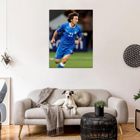 Andrea Pirlo Italy Football Soccer Sport Wall Art Print Poster
