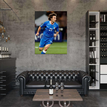 Andrea Pirlo Italy Football Soccer Sport Wall Art Print Poster