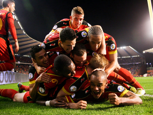 Belgium Team Diables Rouges Football Soccer Sport Wall Art Print Poster
