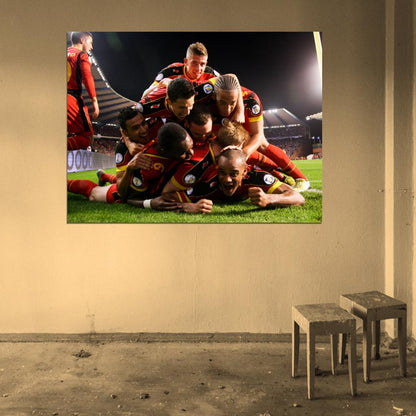 Belgium Team Diables Rouges Football Soccer Sport Wall Art Print Poster