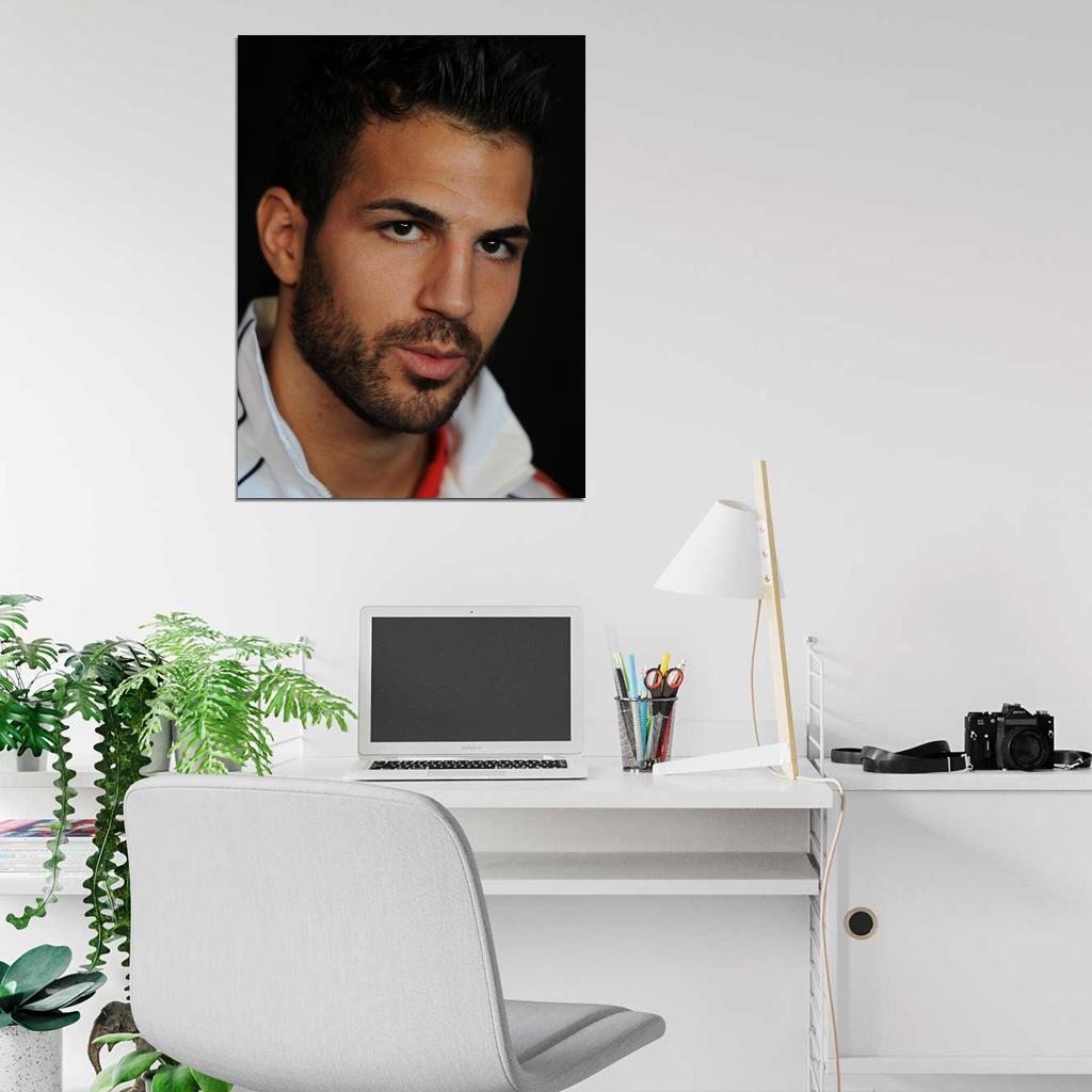 Cesc Fabregas Portrait Spain Football Soccer Sport Wall Art Print Poster
