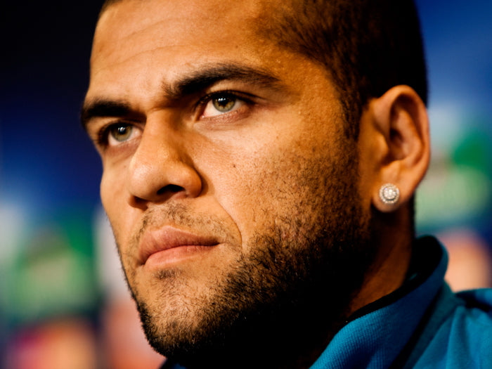 Dani Alves Portrait Brazil Football Soccer Sport Wall Art Print Poster
