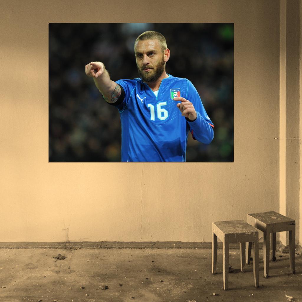 Daniele De Rossi Italy Football Soccer Sport Wall Art Print Poster