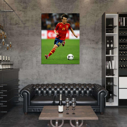 David Silva Spain Football Soccer Sport Wall Art Print Poster