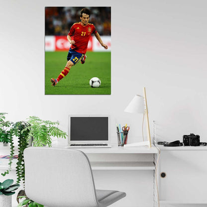 David Silva Spain Football Soccer Sport Wall Art Print Poster