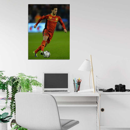 Eden Hazard Belgium Football Soccer Sport Wall Art Print Poster