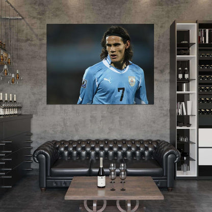 Edinson Cavani Uruguay Football Soccer Sport Wall Art Print Poster