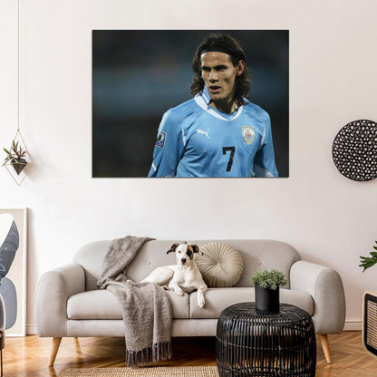 Edinson Cavani Uruguay Football Soccer Sport Wall Art Print Poster