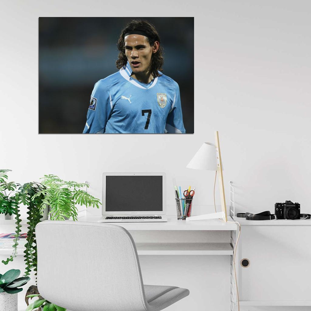 Edinson Cavani Uruguay Football Soccer Sport Wall Art Print Poster